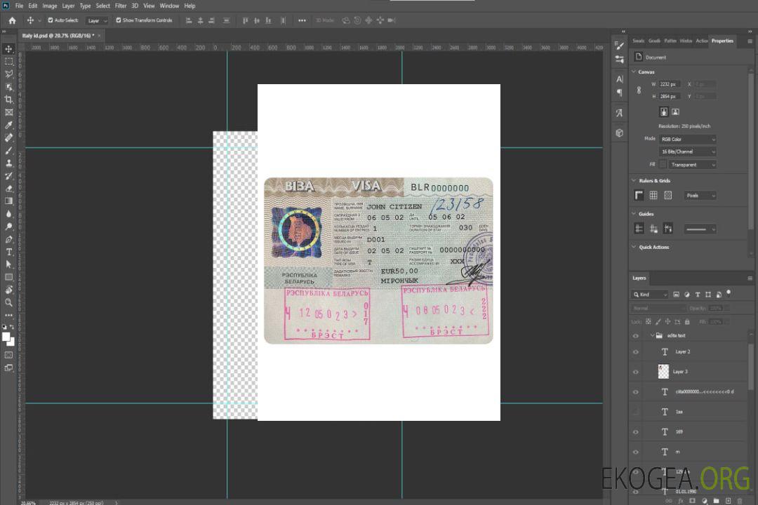 Visa BIÉLORUSSIE template